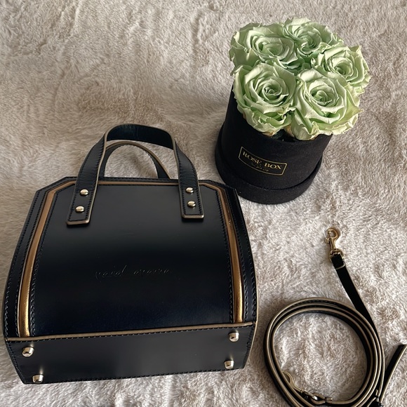 Maria Lamanna Black Luxury Leather made in Italy handbag new without tags. - Picture 2 of 11